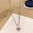 thumbnail image 4 of Collar con forma de corazón, colgante largo, colgante de diseñador de lujo, cadena de clavícula, regalo, 4 of 5