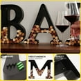 thumbnail image 3 of Decomil Wine Cork Holder (A-Z) (Letter M) | Decorative Wine Letters Cork Holder (M) | Wall Art Cork Holder Decor (M), 3 of 7