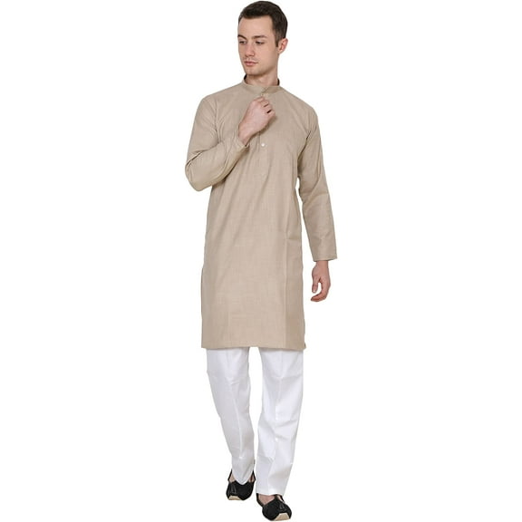Royal Men's Cotton Linen Basics Kurta Pyajama Set
