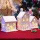 thumbnail image 5 of Casas brillantes navideñas, cabañas decorativas de madera, decoraciones navideñas para el hogar, 3 uds., 5 of 7