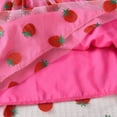 thumbnail image 6 of Utlike Toddler Girls Butterfly Sleeves Holiday Party Strawberry Prints Dance Party Princess Dresses Pink Relaxing Fit Sundress Size 3 Years-4 Years, 6 of 6
