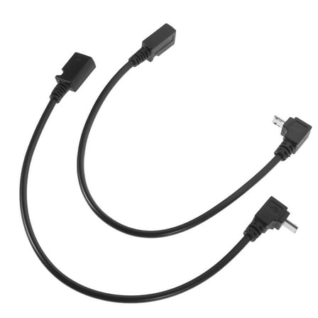 MLINS 2pcs Right Angle Micro USB Cable 90 Degree Adapter For Data Transfer Charging
