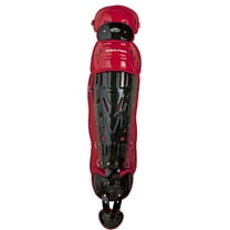 Rawlings Velo Baseball Adult Leg Guards | Black/Scarlet | Adult