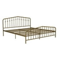 Novogratz Bushwick Metal Bed, King, Gold