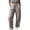 Gray, variant on Tqcoqu Women's Wide Leg Casual Pants with Pockets,Linen Blend Elastic Drawstring Waist Cropped Loose Pants,Army Green Women's S-XXL
