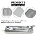 thumbnail image 3 of Paquete de 2 soportes de silicona XCF para esponjas organizador de baño antigoteo apto para lavavajillas, 3 of 3