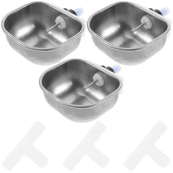 Soimiss 3Pcs Automatic Rabbit Water Dispenser Large Capacity Durable Pet Drinking Bowl for Home Cage