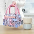 thumbnail image 4 of Lunch Bag 2 Portable Insulation Zippered Thick Aluminum Foil Inner Layer Cloth Carrying Compact Design, 4 of 7