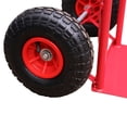 thumbnail image 3 of Sack Truck 600lb With Pneumatic Wheels Red Steel Hand Trolley Stacker Truck, 3 of 4