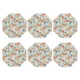 thumbnail image 2 of Honeii Garden Of Little Bunnies Print Leather Coaster Set of 6, Ideal for Safeguarding Your Furniture from Drinks Spills and Effortless Cleanup,Octagon, 2 of 6
