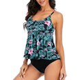 thumbnail image 2 of QUETO American Trends Womens Swimsuits High Waisted Bathing Suits Tummy Control Two Piece Swimwear Plus Size, 2 of 4