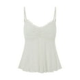 thumbnail image 6 of Cenuakty Women Camisole, Sleeveless V-neck Backless Lace Trim Top Summer Vest for Party Club, 6 of 9