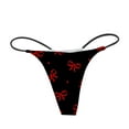 thumbnail image 2 of Yuncity Womens Valentines Day Panties Heart Printed Breathable Thong Valentine'S Day Underwear Black L, 2 of 4