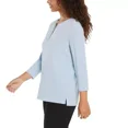 thumbnail image 3 of Banana Republic Ladies'  V-Neck 3/4 Sleeve Top Blouse, Blue Medium, 3 of 4