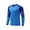 Blue, variant on Sinleey Mens Goalkeeper Jersey Uniform Football Padded Goalie T-shirt Long Sleeve Sports Training Fluorescent Green M