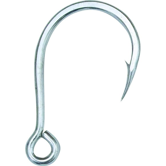 Mustad in-Line Single 4X Strong, Wide Round Bend, Eyed - 5/0, Multi (10121NP-DT-5/0-5U)