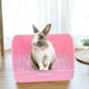 thumbnail image 1 of Caja de Arena para Conejos, Entrenador de Inodoro, Bandeja para Mascotas con Orinal de Rejilla para Chinchilla, Hámster, Conejo, Suministros, Accesori Rosado Colco bandeja de arena para conejos, 1 of 8