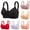 Black, variant on Middle-Aged And Elderly Bras For Women No Underwire Bra Comfortable Oversized Soft Bra With Adjustable Straps