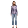 thumbnail image 6 of Time and Tru Women's Button Front Soft Shirt with Long Sleeves, Sizes XS-XXXL, 6 of 6