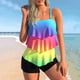 thumbnail image 1 of Mujeres Suspender Tops Boxer Brief Gradient Digital Impreso Ropa de playa cómoda FLhrweasw Nuevo, 1 of 8
