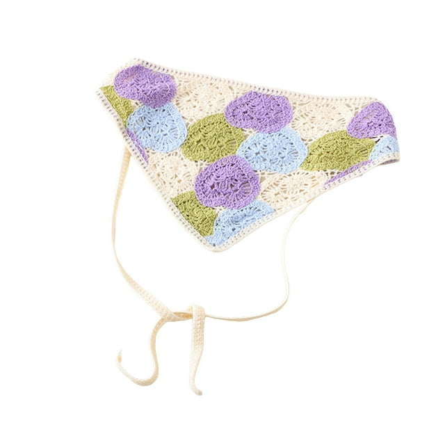 Accessoires de Foulard Imprimé pour Femmes, Bandeau en Dentelle Tricotée