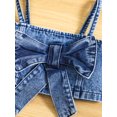 thumbnail image 5 of Bagilaanoe 2pcs Toddler Baby Girl Short Pants Set Sleeveless Denim Camisole Tops + Skirt Shorts 1T 2T 3T 4T 5T 6T Kids Casual Summer Outfits, 5 of 9