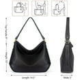 thumbnail image 5 of Montana West Soft Hobo Bags for Women Purses and Handbags Shoulder Satchel Bag, Solid Black, 5 of 8