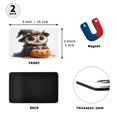 thumbnail image 2 of 2 Pcs Strong Fridge Magnets Cute Owl Witch Hold Pumpkins Refrigerator Magnets Sticker Decor for Whiteboards Locker 4"x2.5", 2 of 5