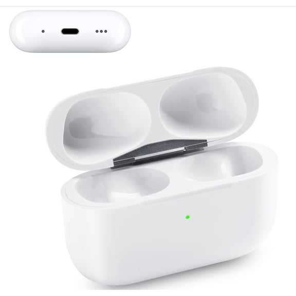 Wireless Charging Case Compatible with Airpods Pro 1st & 2nd Generation White, (USB-C), Replacement Charger Case Only