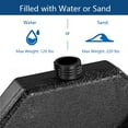 thumbnail image 6 of Abble Outdoor Cantilever Patio Umbrella Base Offset Umbrella Stand (4-Piece Fillable Plates),  Max 120 lbs w Water, 220 lbs w Sand & Water, HDPE in Black for Garden Backyard Poolside, 6 of 10