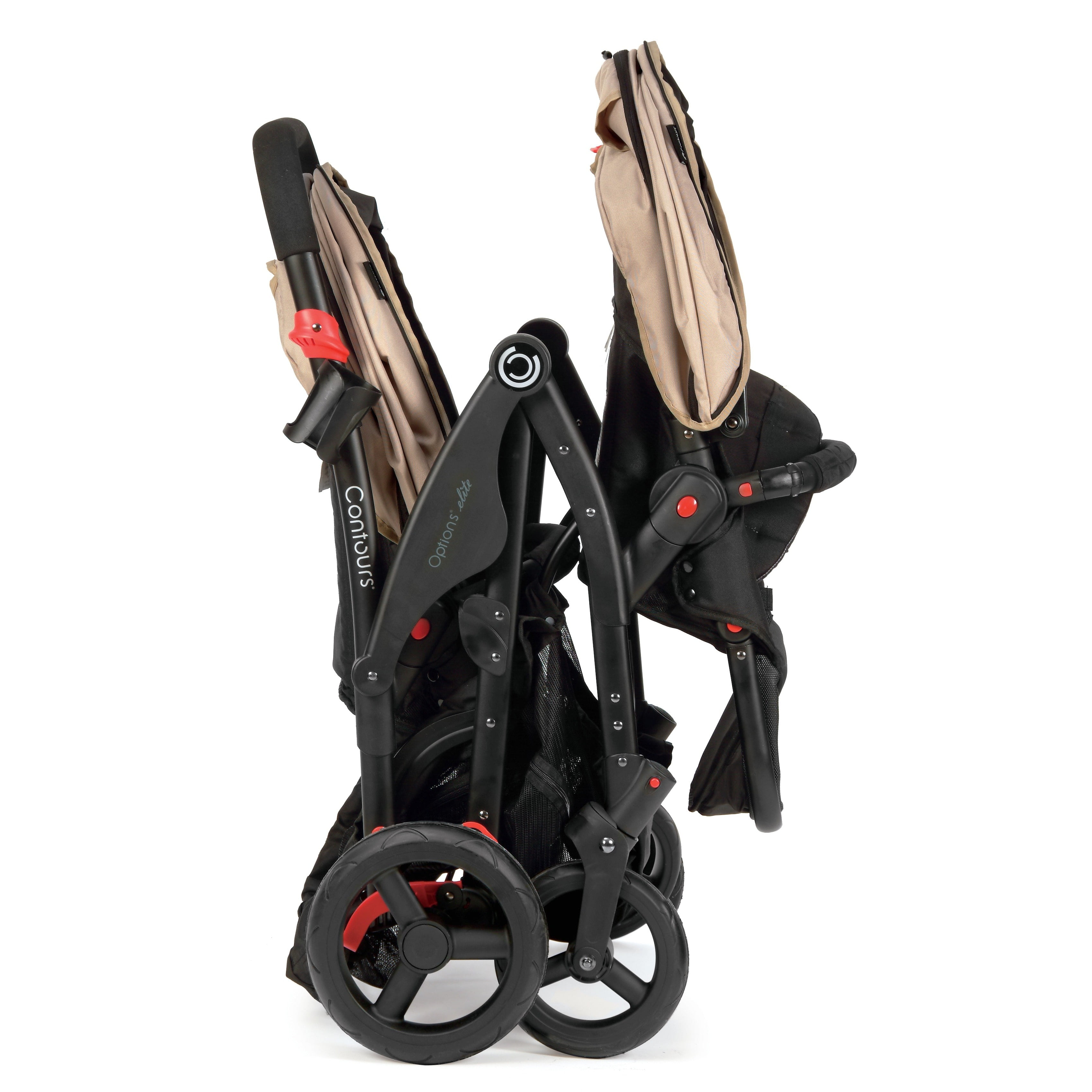 contours options tandem stroller red