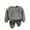 Gray, variant on zbxnLI Boys Girls Fleece Pajamas Sets Winter Warm Long Sleeve Sweatshirts Pants Loungewear Sleepwear