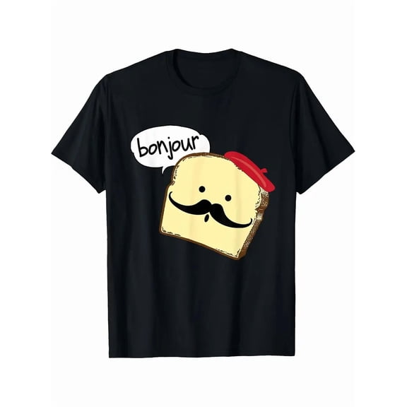 Bonjour Cute French Toast Funny Love French Food Humor T-shirt
