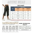 thumbnail image 4 of Xidunhg Women's Capri Pants Wide Leg Plus Size Lightweight Quick Dry Casual Summer Sweatpants Hiking Walking Armygreen XL, 4 of 10