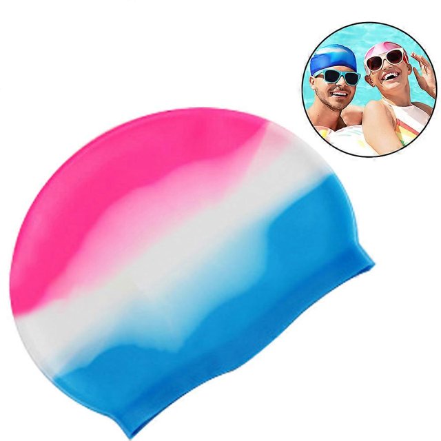 Gorros de natación de silicona, 1 paquete, duraderos y cómodos, elastoméricos para adultos, para mujeres, hombres, cabello corto, estilo largo, 2 unidades