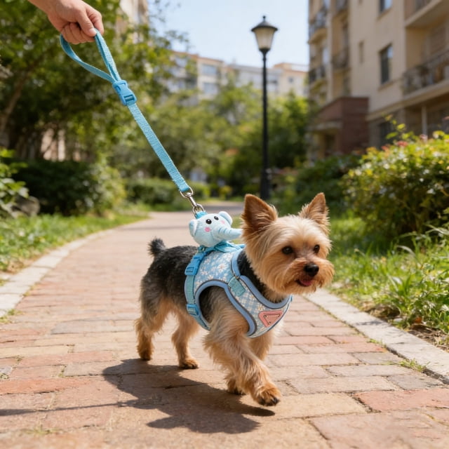 Deeceymbur Adjustable Chest Ties Vests Style Dog Cats Leash Suitable For Small To Medium Sized Dogs And Cats For Walks And Travel
