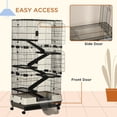 thumbnail image 4 of Small Animal Cage with Wheels, Portable Bunny Cage 6-Tier, 4 of 5