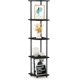 thumbnail image 1 of 5 Tier Corner Display Rack Multipurpose Shelving Unit, Dark Cherry/Black, 1 of 10