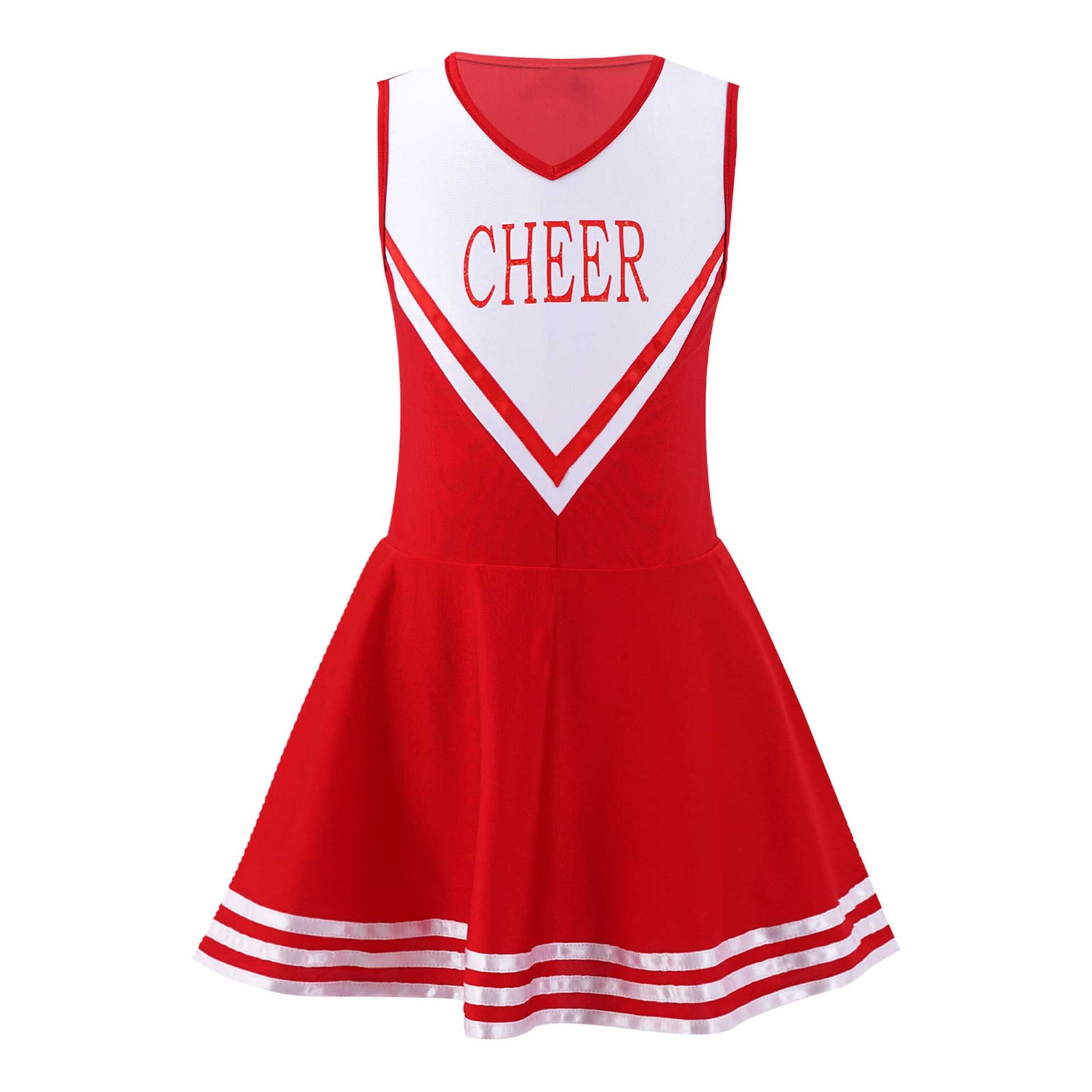 DPOIS Kids Girls Cheerleading Uniform Halloween Cosplay Costume Fancy ...