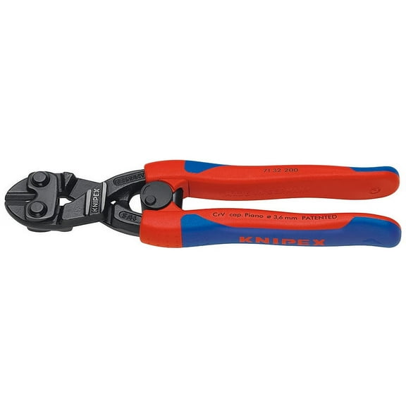 KNIPEX Tools 71 32 200 CoBolt High Leverage Compact Bolt Cutters with Blade Recess and Spring, Comfort Grip