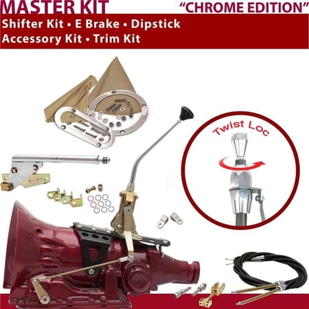 American Shifter TH200 Shifter Kit 10 in. E Brake Cable Clevis Trim Kit Dipstick for D8416