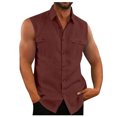 thumbnail image 1 of Mens Summer Surf Beach Tank Top Large Size Casual Breathable Sleeveless Top Loose Solid Tank Top Man Shirt M, 1 of 5