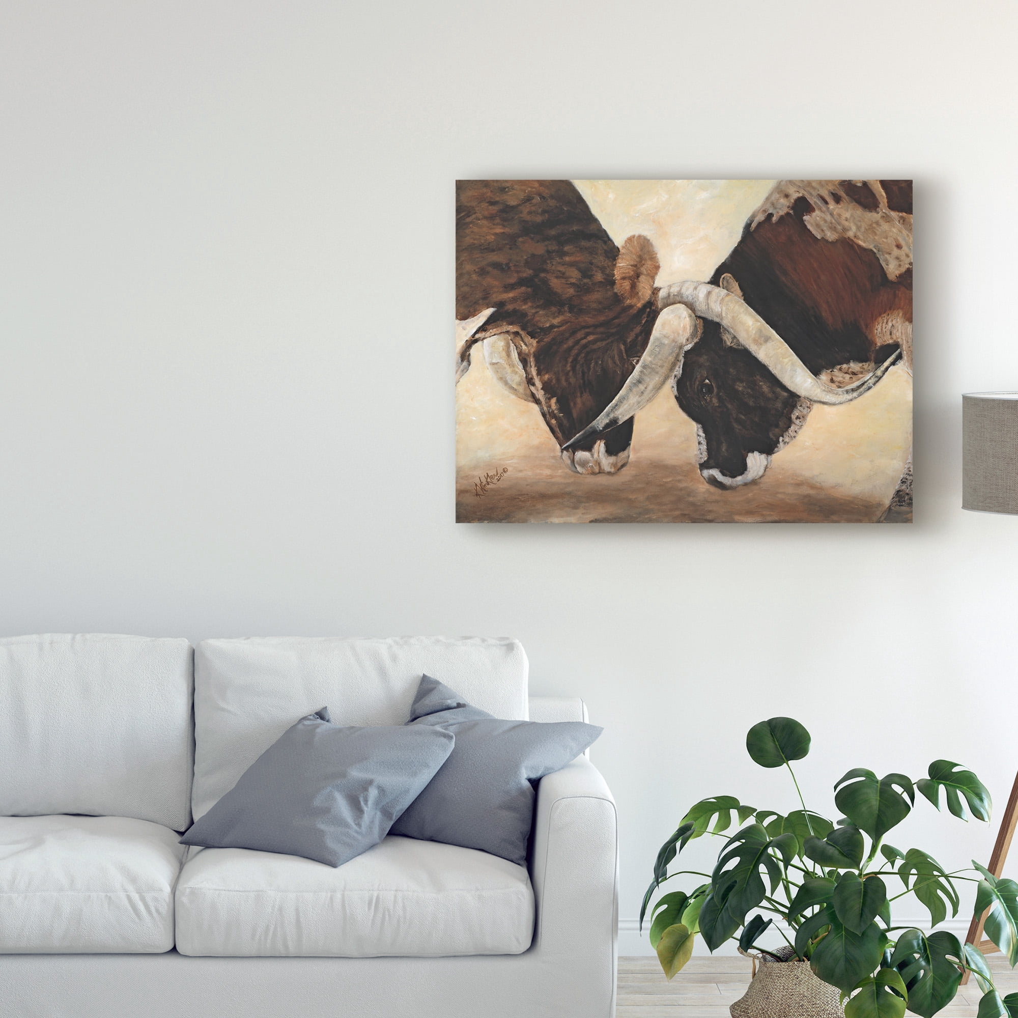 Trademark Fine Art 'Hook em Horns I' Canvas Art by Kathy Winkler