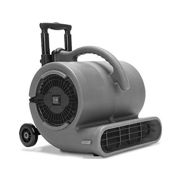 B-AIR VP-50H 0.5 HP 2820 CFM Air Mover Carpet Dryer with Handle & Wheels for Janitorial Water Damage Restoration, Grey