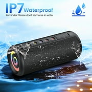 Xinwld Portable Bluetooth Speaker, Bluetooth 5.4 Wireless Speaker with 20W HD Stereo Sound, 20H, IP7, LED Lights, TWS Pairing, Built-in Mic, for Gift