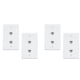 thumbnail image 1 of Paquete de 4 Placas de Pared Ethernet de 2 Puertos, Cat6 Hembra A Hembra Conector de Pared RJ45 Acoplador En Línea Salida de Pared, Blanco, 1 of 5