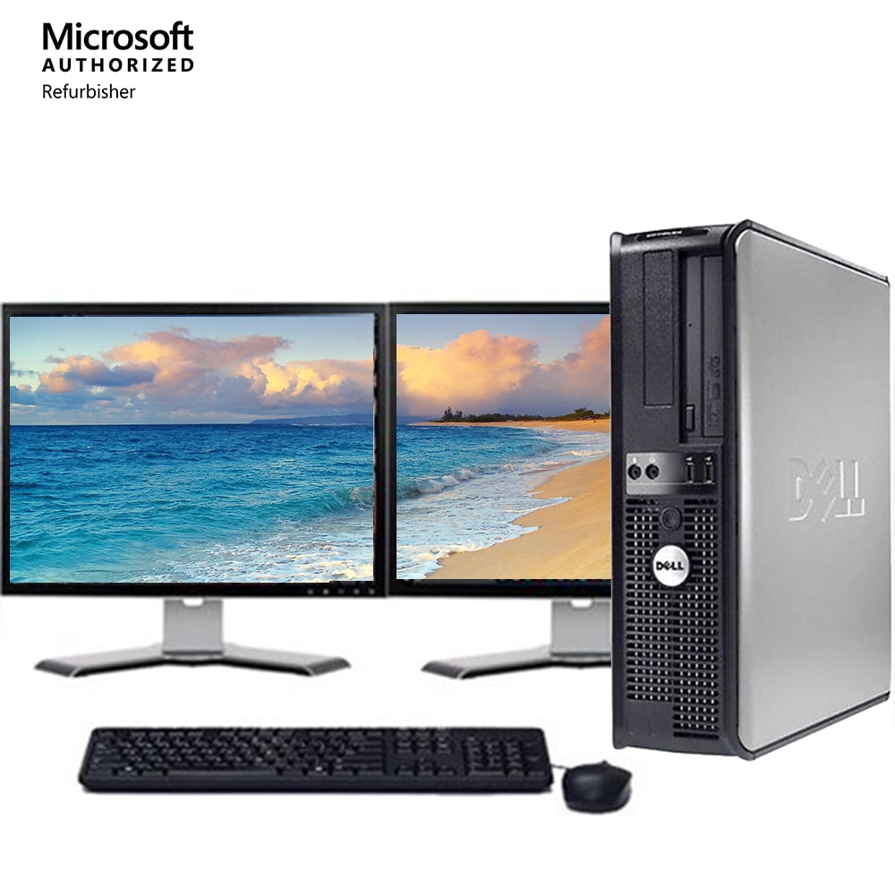 250GB HDD Windows 7 Dell Dual Core/AMD Desktop Tower PC Computer 4GB RAM 