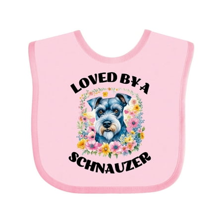 

Inktastic Schnauzer Dog Lover Girls Baby Bib