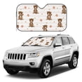 thumbnail image 2 of DouZhe Car Sunshades for Windshield, Cute Cartoon Bear Autumn Pattern Car Sun Shade Block Heat and UV Rays, 55" x 30", 2 of 8