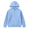 thumbnail image 4 of Fozruso Boys Knit Half Zip Hooded Sweatshirt For Kids Cozy Long Sleeve Pullover with Pockets, 4 of 7